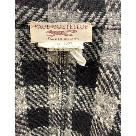 Paul Costelloe Vintage Plaid Donegal Tweed Wool Blazer Suit Jacket Size … - Picture 11 of 12
